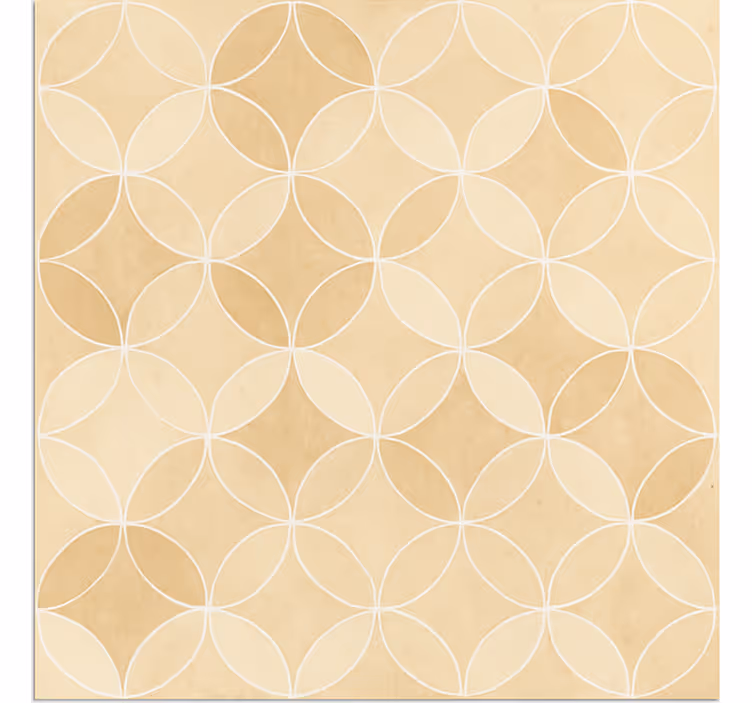 Store enrouleur beige cercles géométriques superposés - TenStickers