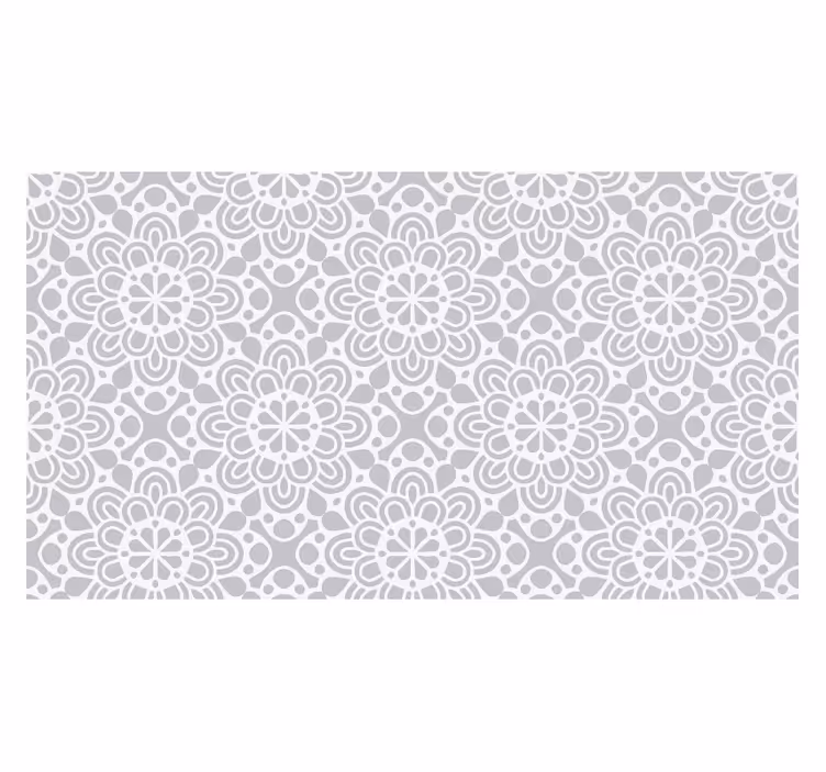 Store enrouleur blanc motifs fleuris gris - TenStickers