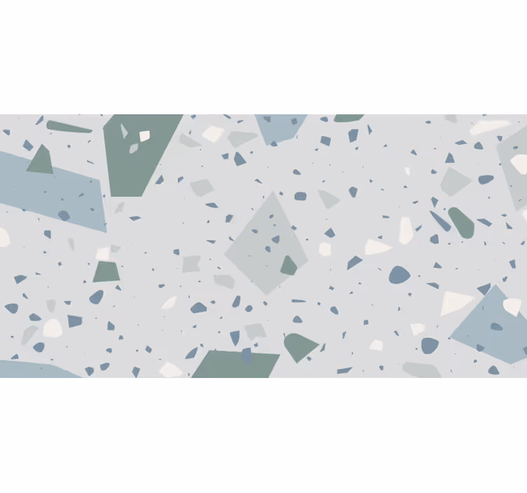 Store enrouleur salle de bain terrazzo bleu et blanc - TenStickers