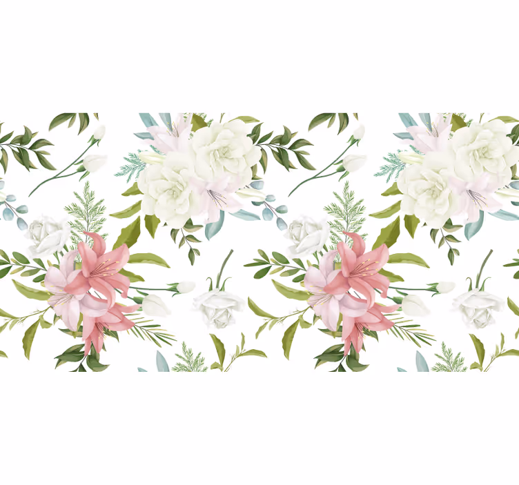 Store enrouleur motif fleur jardin réaliste minimaliste - TenStickers