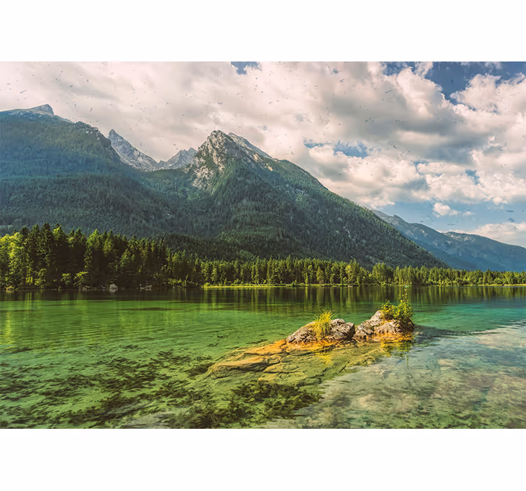 Store enrouleur bureaux montagnes et nuages - TenStickers