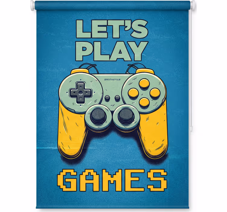 Store enrouleur pour chambre ado jouons aux jeux - TenStickers