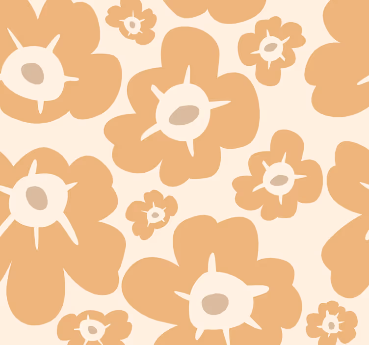 Store enrouleur couple coquelicots beiges - TenStickers