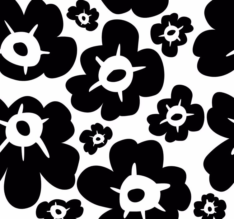 Store enrouleur couple coquelicot noir - TenStickers