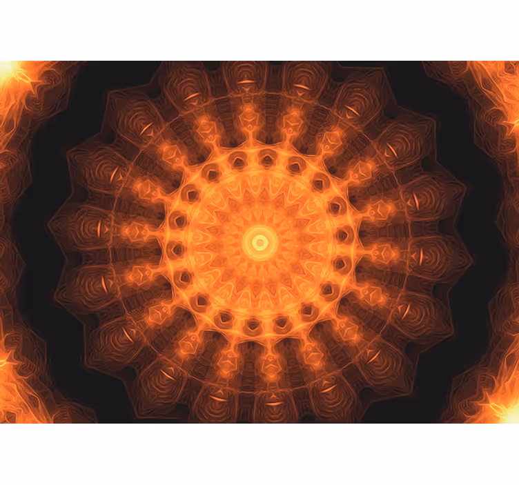 Store enrouleur motif zen mandala peint au lever du soleil - TenStickers