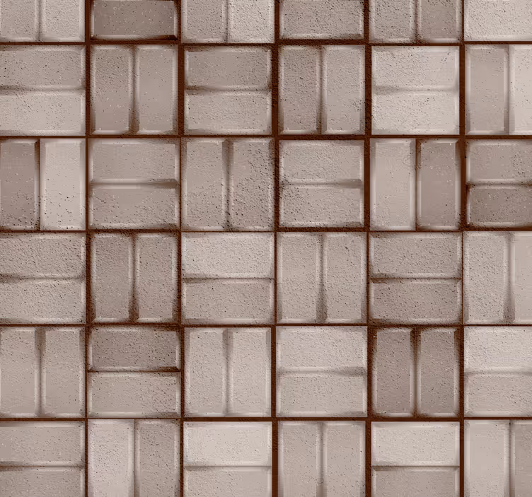 Store enrouleur marron blocs de pierre texturés - TenStickers