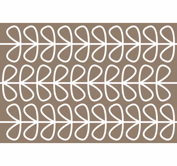 Store enrouleur marron motif feuilles beige - TenStickers