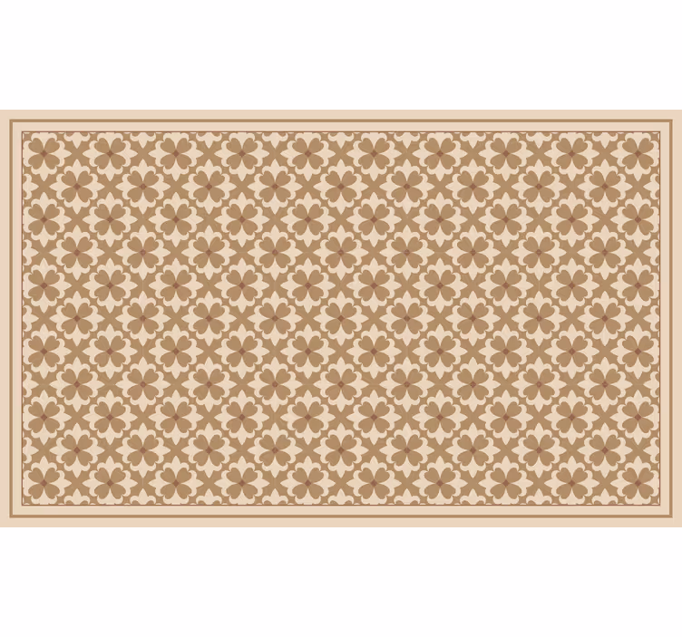 Store enrouleur marron motif vintage beige carré - TenStickers