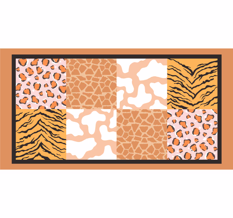 Store enrouleur marron carreaux en peau d'animal - TenStickers