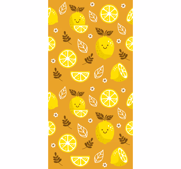 Store enrouleur orange citrons souriants samsung - TenStickers
