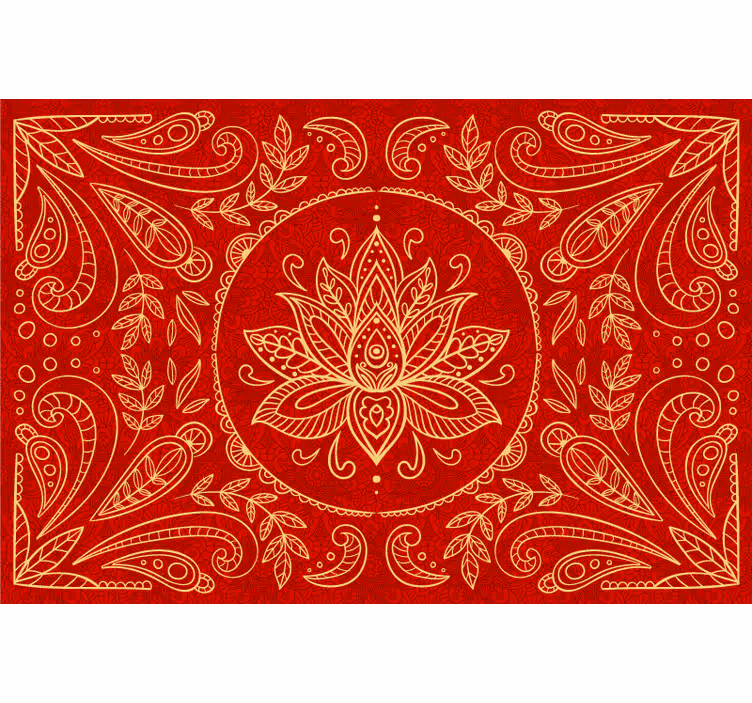 Store enrouleur rouge design mandala vintage - TenStickers