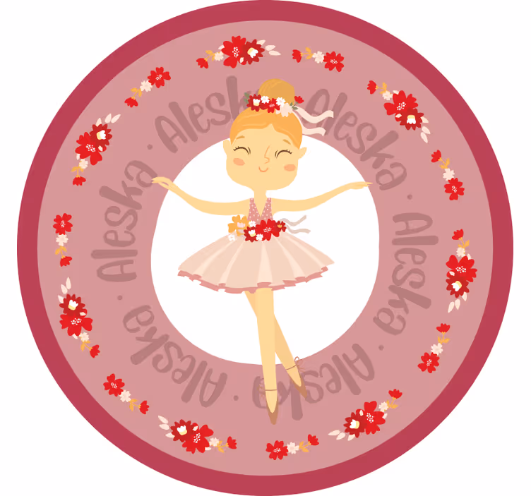Store enrouleur rouge princesse ballerine drôle - TenStickers