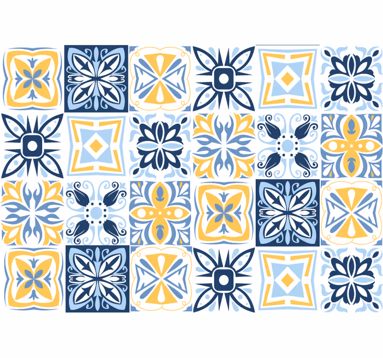 Store enrouleur extérieur motif imitation bleu sud - TenStickers