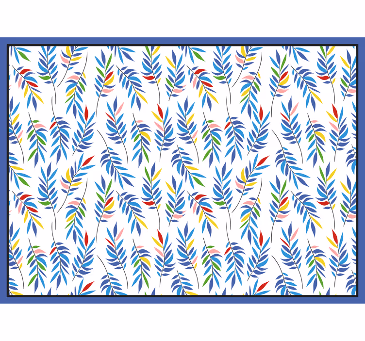 Store enrouleur salle de bain mosaïque feuilles multicolores - TenStickers