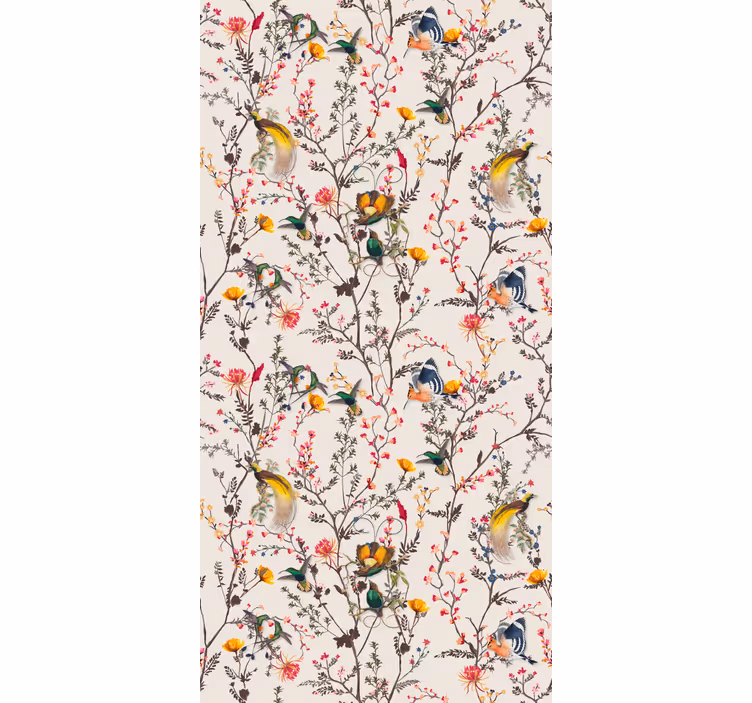 Store enrouleur classique motif floral naturaliste - TenStickers