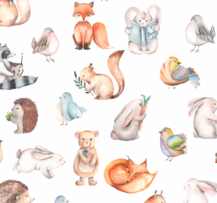 Store enrouleur chambre bébé forêt mignonne pour enfants - TenStickers