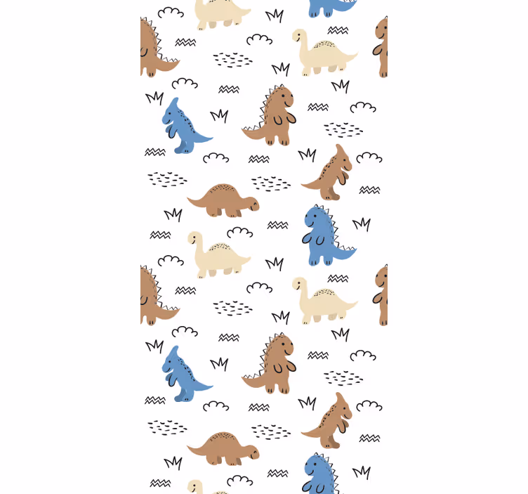 Store enrouleur chambre bébé dinosaures bleus et bruns - TenStickers