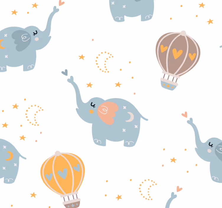 Store enrouleur chambre bébé éléphants mignons enfants - TenStickers