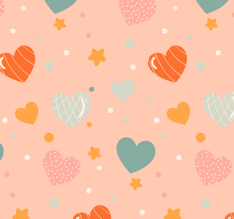 Store enrouleur chambre bébé motif cœurs et étoiles - TenStickers