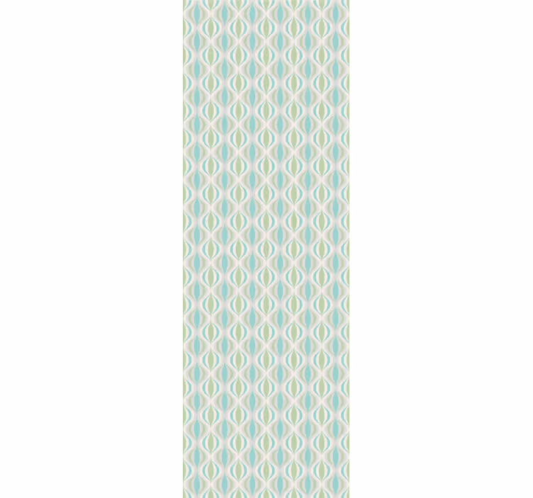 Store enrouleur couloir motif 70s en couleurs claires - TenStickers