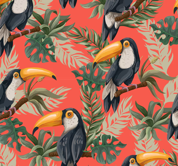 Store enrouleur couloir toucans tropicaux - TenStickers