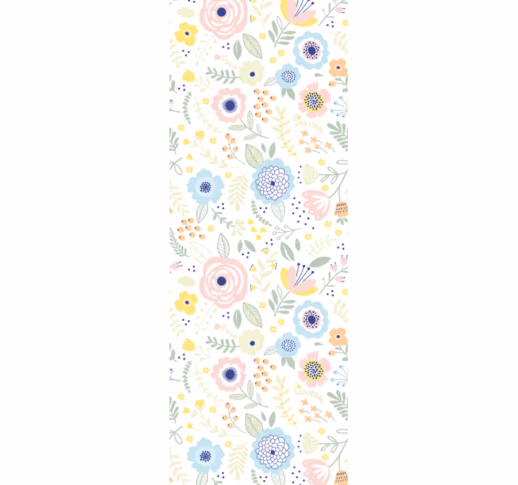 Store enrouleur couloir design floral coloré - TenStickers