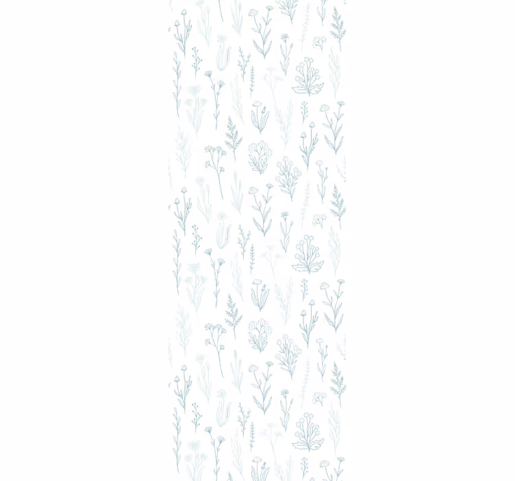 Store enrouleur couloir fleur sur fond blanc - TenStickers
