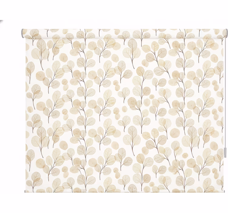 Store enrouleur salle de bain feuilles brunes - TenStickers