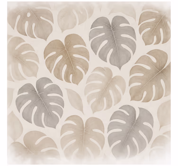 Store enrouleur marron feuilles de la forêt tropicale - TenStickers