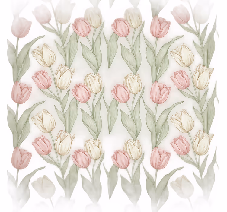 Store enrouleur salle de bain largeur 110 tulipes - TenStickers