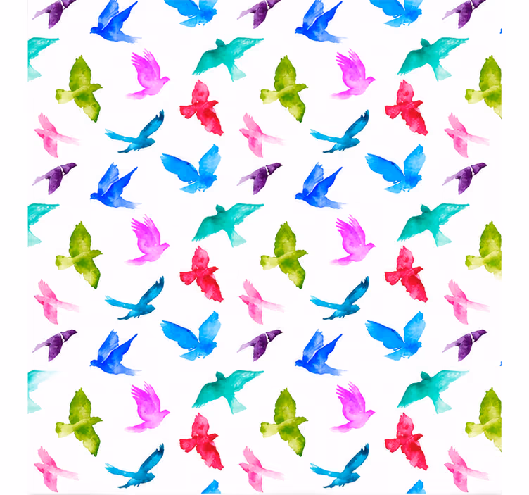 Store enrouleur salon motif oiseaux colorés 50 cm - TenStickers