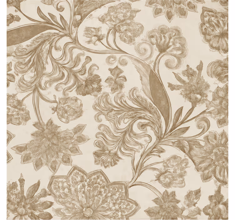 Store enrouleur beige motif floral vintage - TenStickers