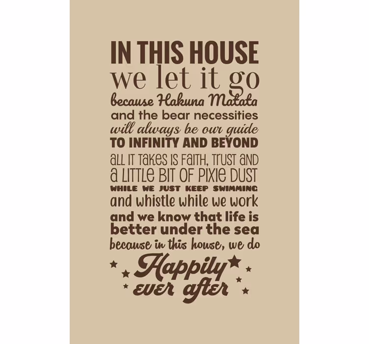 Stores  phrase Dans cette maison nous laissons  - TenStickers