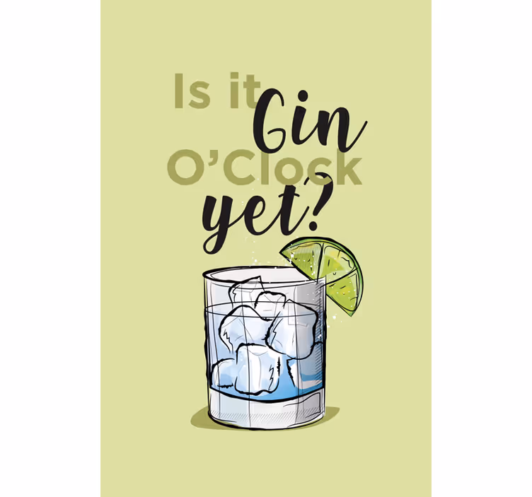 Store enrouleur phrases gin heures encore boisson - TenStickers