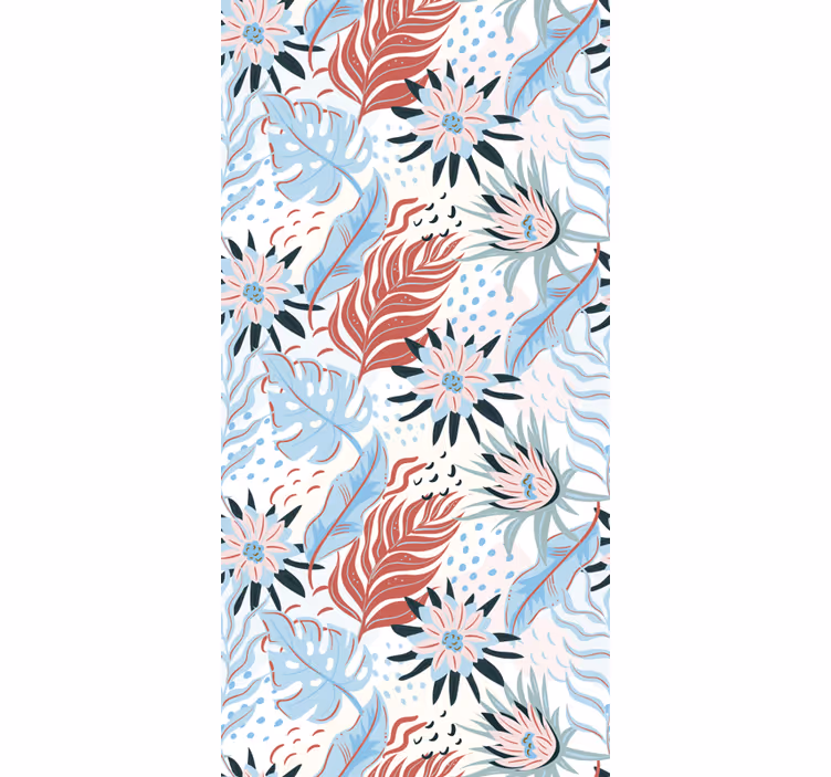 Store enrouleur fleur motif de feuillage tropical - TenStickers