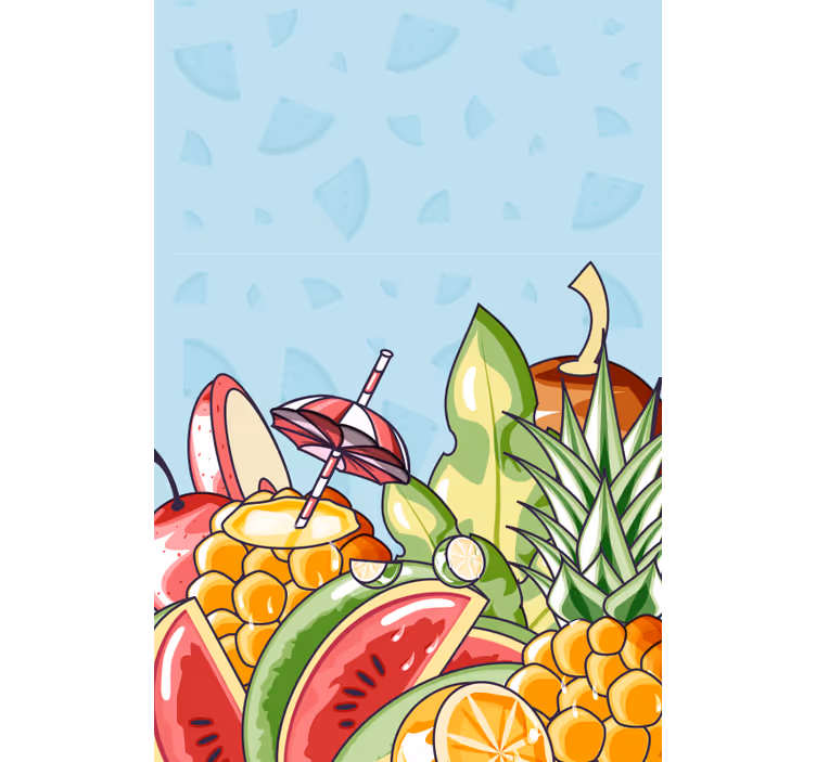 Store enrouleur fruits et légumes délice de fruits tropicaux - TenStickers