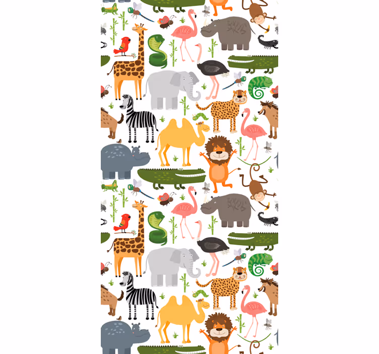 Store à enrouleur animal amis des animaux de safari - TenStickers