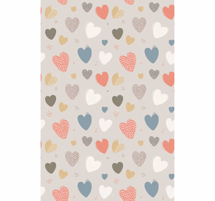 Stores romantiques Coeurs multicolores - TenStickers