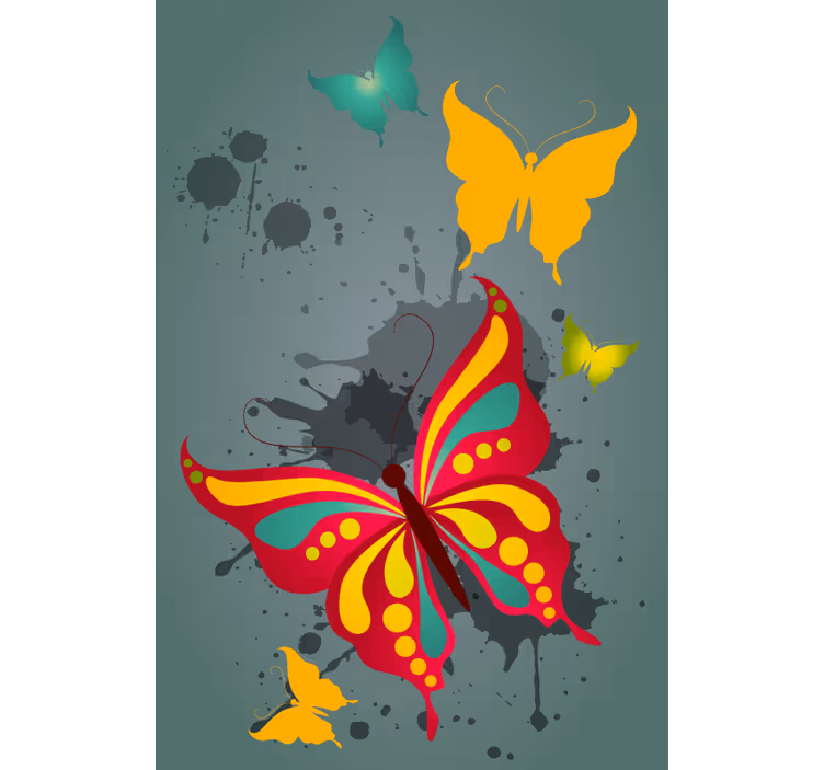Store enrouleur papillon éclaboussures vibrantes - TenStickers