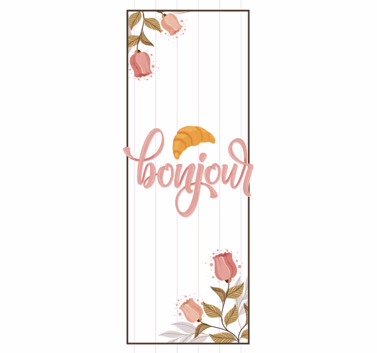 Store enrouleur cuisine bonjour accent de script - TenStickers