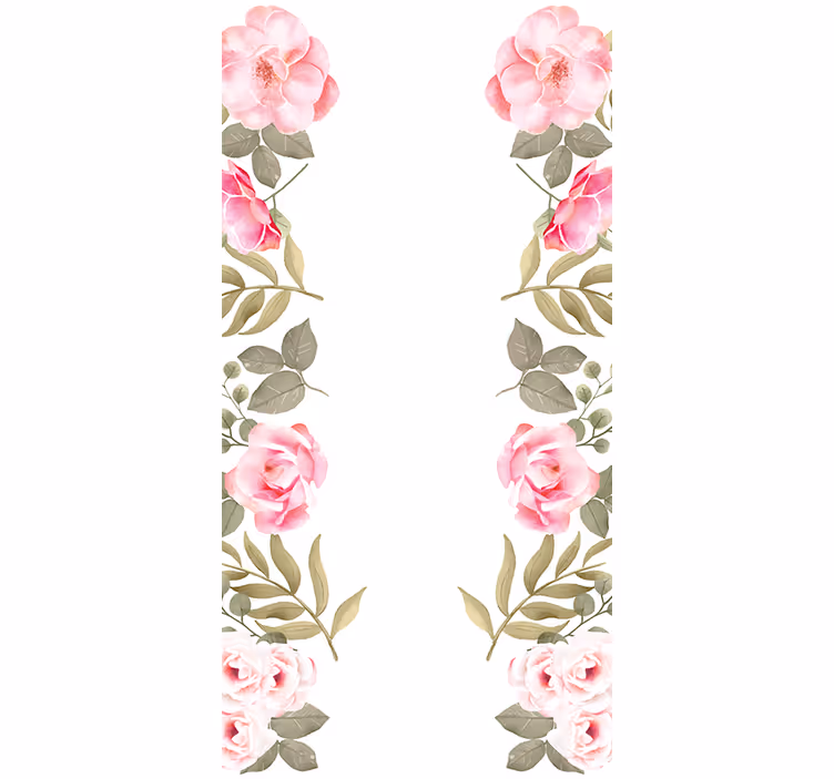Stores enrouleurs fleurs et plantes roses douces blanches - TenStickers
