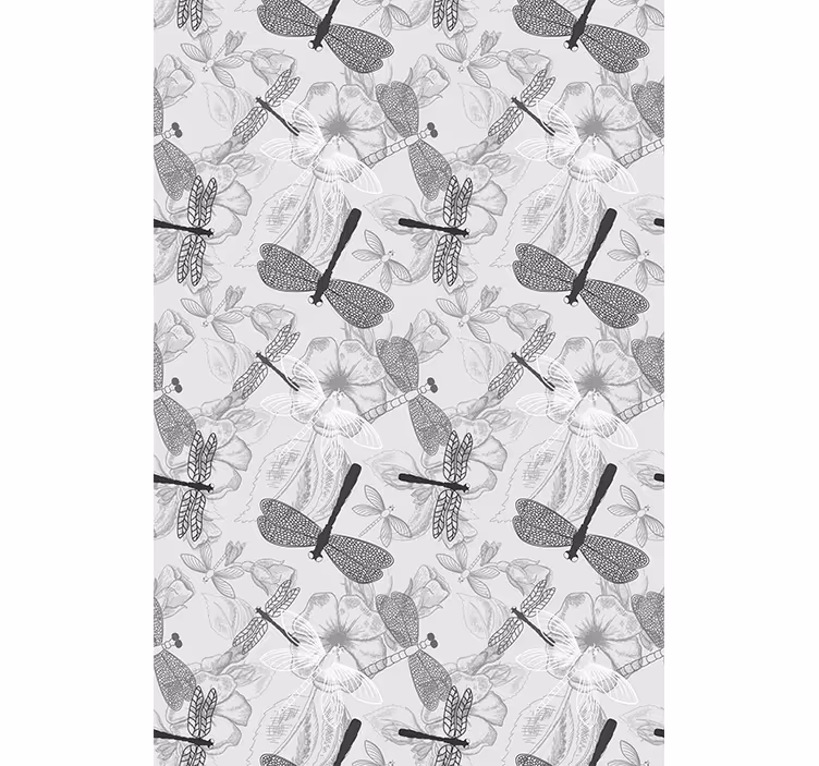 Stores enrouleurs fleurs et plantes libellules et fleurs - TenStickers