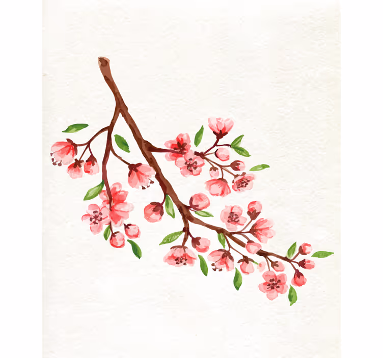 Stores enrouleurs fleurs et plantes branche de cerisier - TenStickers