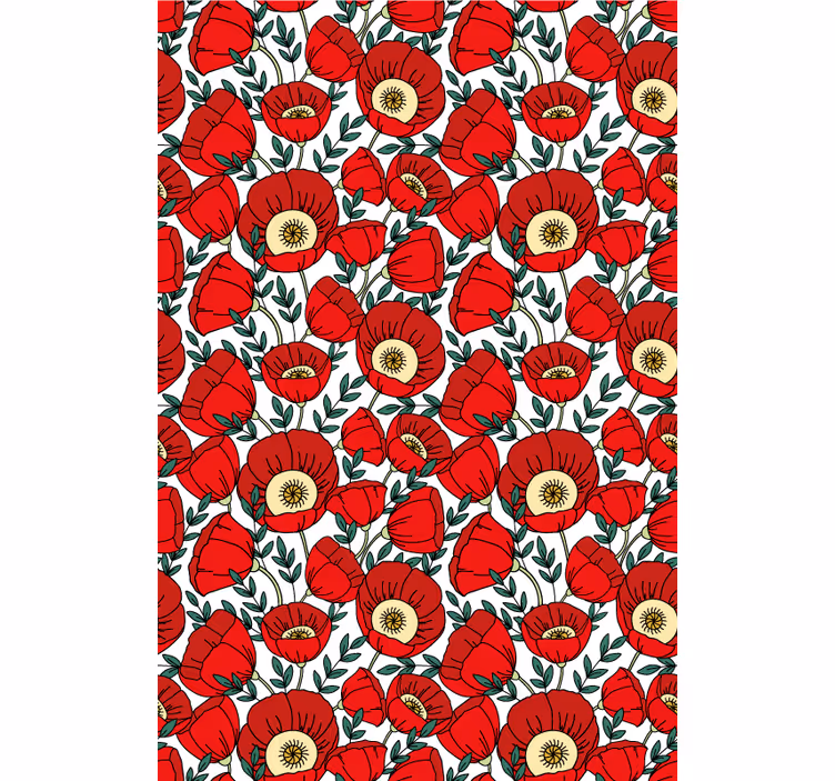 Stores enrouleurs fleurs et plantes motif de chiots rouges - TenStickers