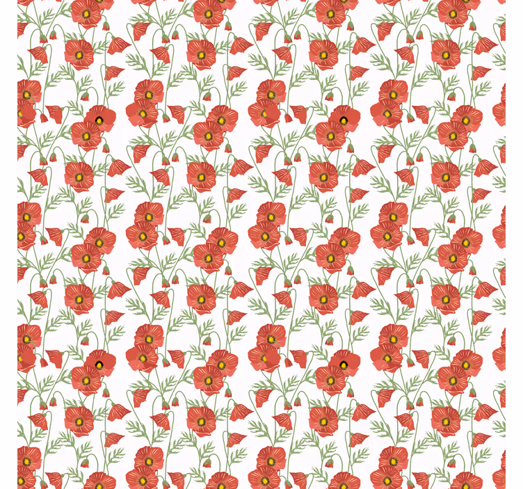 Store enrouleur motif fleur coquelicot rouge - TenStickers