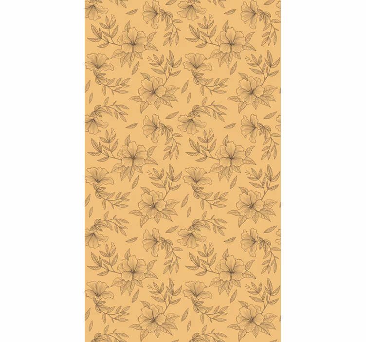 Store enrouleur motif fleur motifs stylisés beiges - TenStickers