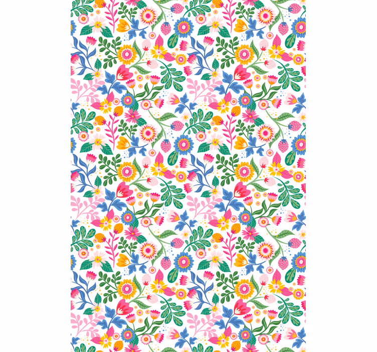Stores enrouleurs fleurs et plantes motif botanique vibrant - TenStickers