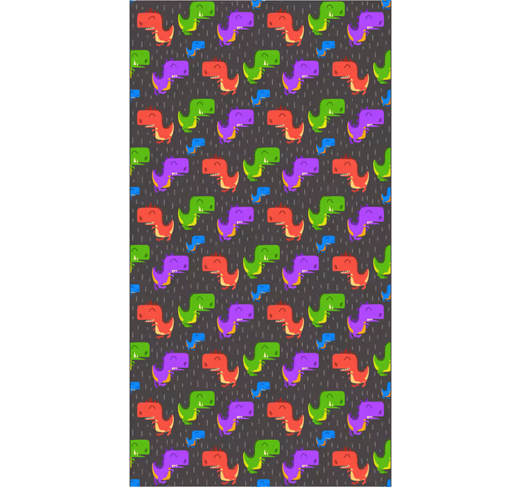 Store enrouleur dinosaures motifs noirs colorés - TenStickers
