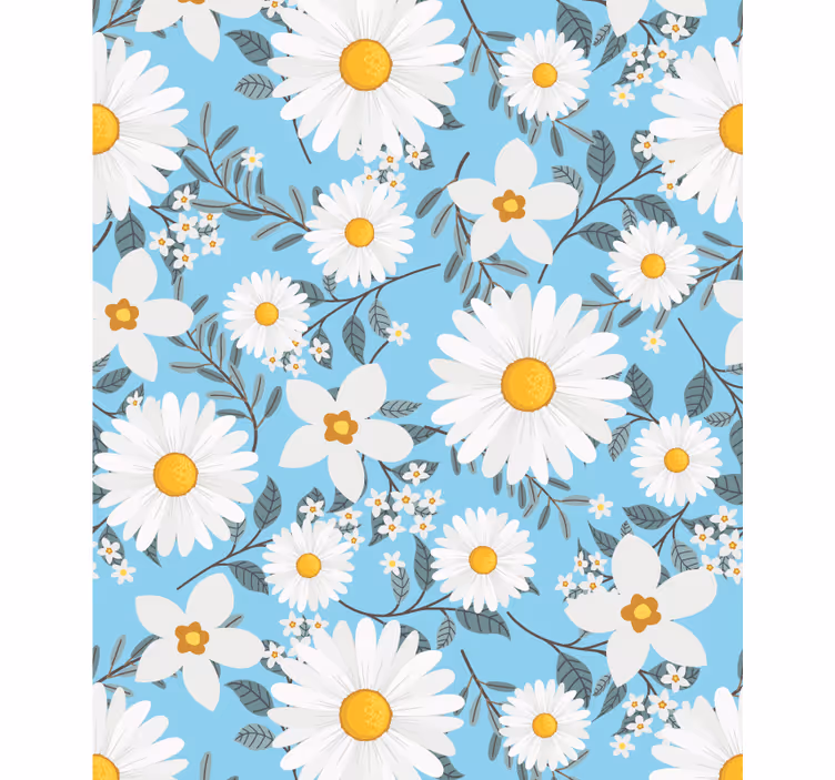Stores enrouleurs fleurs et plantes marguerites Éclatantes - TenStickers