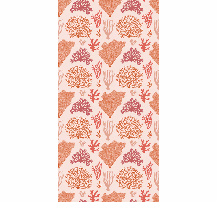 Stores enrouleurs fleurs et plantes motif botanique corail - TenStickers